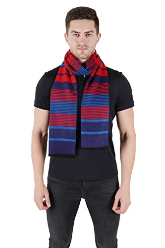 MUFFLY Woven Reversible Printed Men's Wool & Acrylic Muffler Warm Cashmere Wrap Shawl