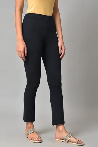 W Cotton Blend Strechable Flared Pants for Women | Cotton Blend Flared Pants for Women | Trousers for Women | W for Woman