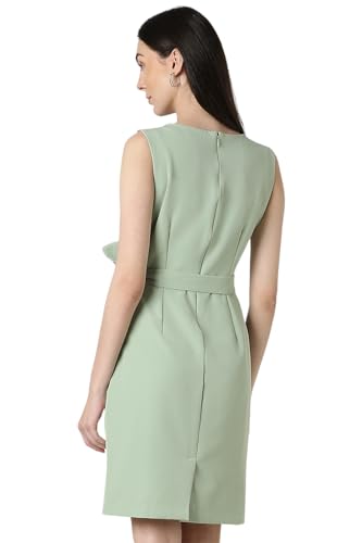 Van Heusen Women's Polyester Blend Modern Mini Dress (VWDRFRGP574365_Olive