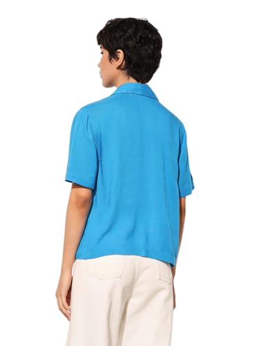 ONLY Women Regular Fit Blue Shirt