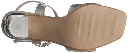 ELLE Women's Gold-Toned Slim Heel Sandals