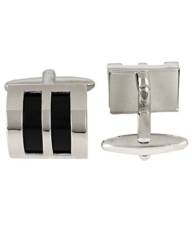 Peluche Black Onyx Stone & Metal Play Cufflinks for Men