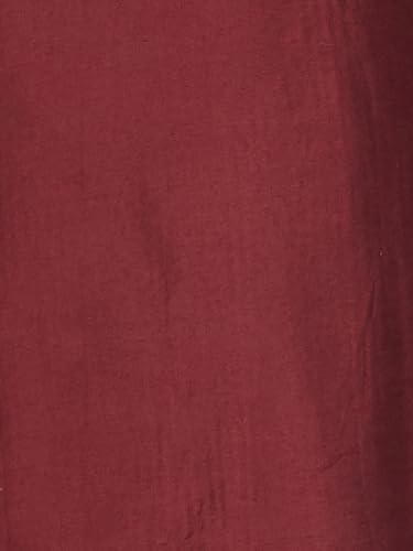 Max Men Striped Straight Long Kurta (Red_L)