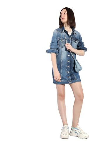 ONLY Women Blue Shirt Dress