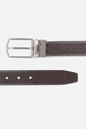 Men Black Textured Formal Belt