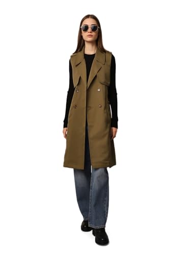 ONLY Women's Regular Fit Olive Coat