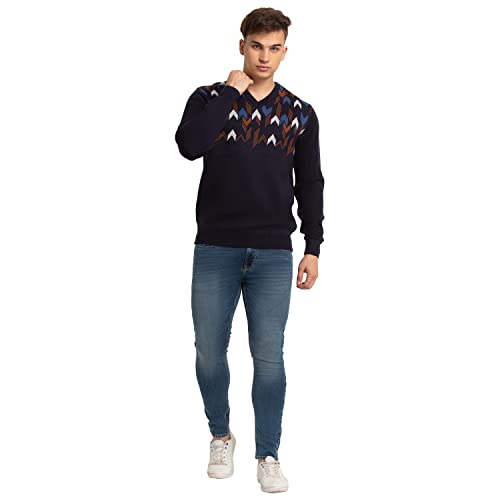 Colorplus Tailored Fit Blue Sweater for Men