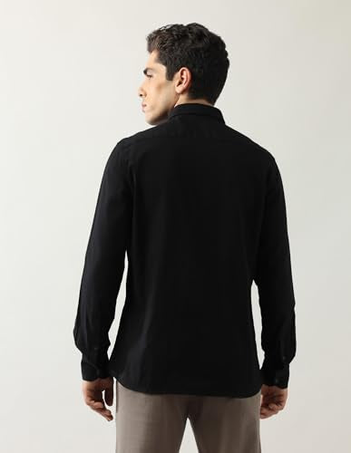 Arrow Sports Men's Regular Fit Shirt (ASAJSH1510_Black