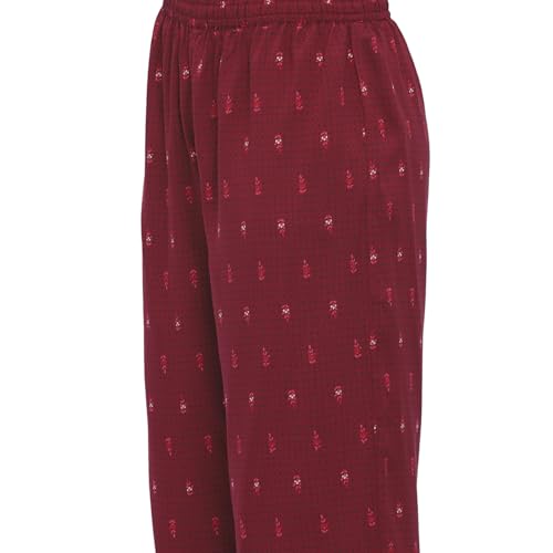 Biba Women Burgundy Crepe Straight Kurta Set_42