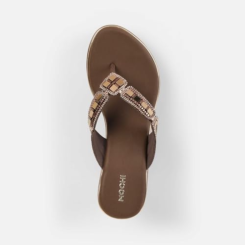 Mochi Women's Open Casual - Slippers with Black Platforms UK/5 EU/38(34-414)