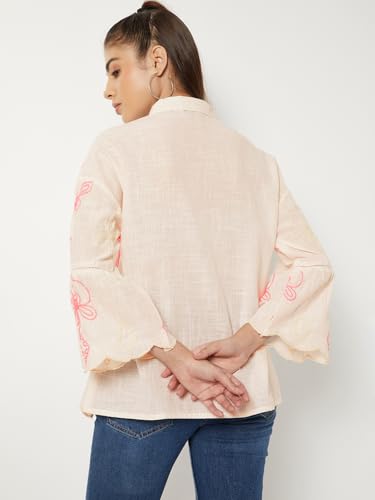 Max Women Embroidered Tunic (Off White_S)