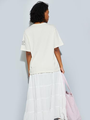 Max URB_N Women Devil Wears Prada Oversized T-Shirt (Beige_M)