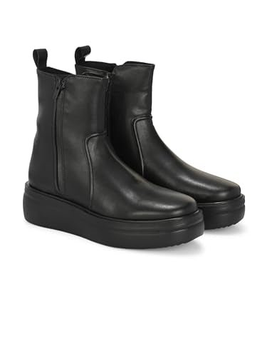 Delize Women Black Ankle Heeled western boots 65036-39