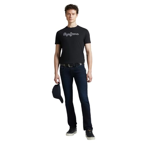 Pepe Jeans Men's Slim Fit T-Shirt (PM509806_Black