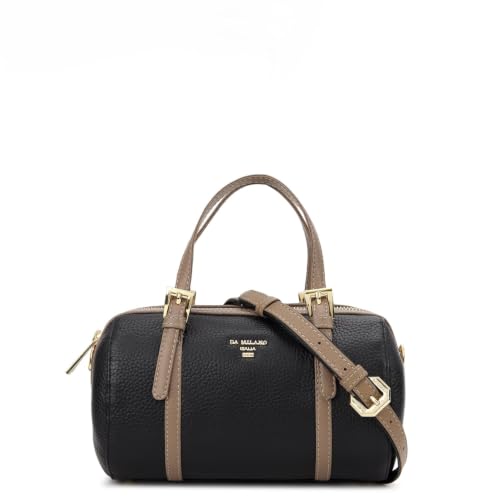 Da Milano Leather Satchel Bag for Women - Black (LB-00772B)
