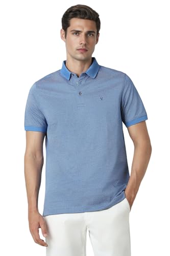 Van Heusen Men's Regular Fit T-Shirt (VHKPWRGF845697_Blue