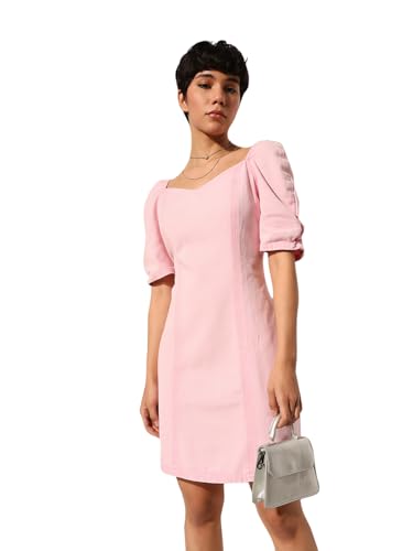 ONLY Women's Cotton A-Line Above The Knee Aline Dress (9014116- Mulberry