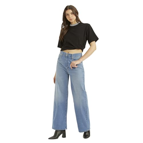 Levi's Women's Mid Indigo Flared Fit High-Rise Jeans, 1001, 32