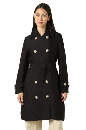 Women Black Solid Casual Jacket