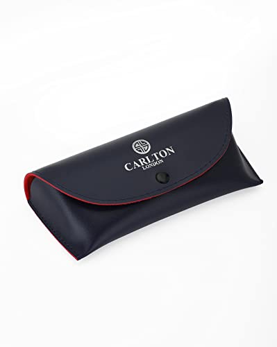Carlton London Blue with White Toned and UV Protected Lens Rectangle Sunglass for unisex
