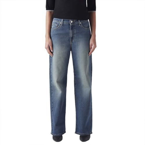 Levi's Women's Mid Indigo Flared Fit High Rise Jeans