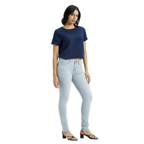 Levi's Women's Mid Rise 711 Skinny Fit Light-Blue Jeans