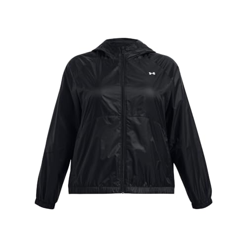 Under Armour womens Sport Windbreaker Jacket, (001) Black / / White, XX-Large