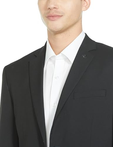 Arrow MenTailored fit Polyester Solid Notch Lapel Collar Suit(ARADSU0004_Black_40)