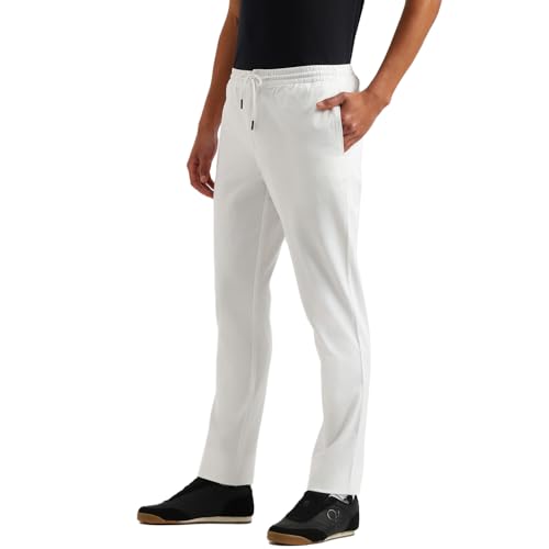United Colors of Benetton Solid Relaxed Fit Trousers (Size: 34)-25P4BIST1042I902 White
