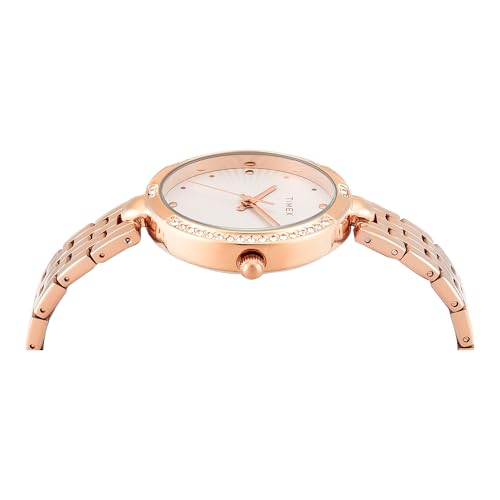 TIMEX White Round Dial Analog Women's Watch - TWEL22602