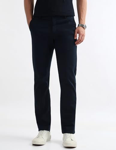 Arrow Sports Men's Regular Casual Pants (ASAKTR2603_Navy