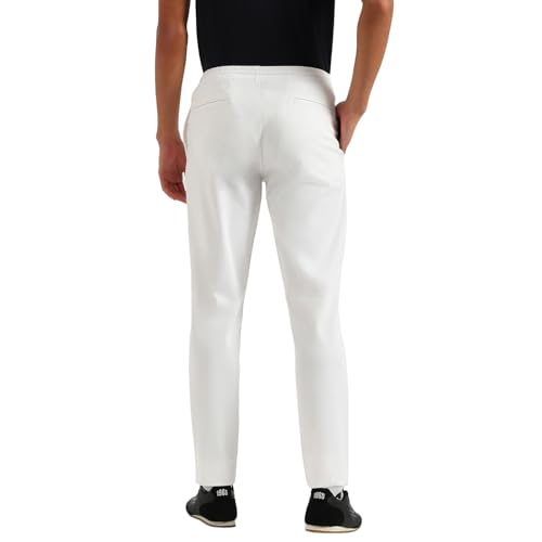 United Colors of Benetton Solid Relaxed Fit Trousers (Size: 34)-25P4BIST1042I902 White