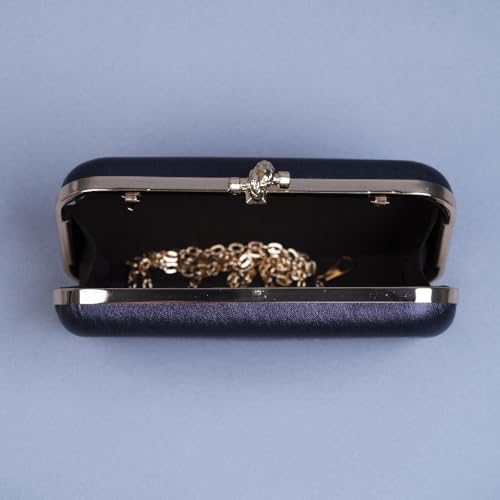 Artklim Black Based Quirky Caption Printed Leatherette Clutch Bag for Women