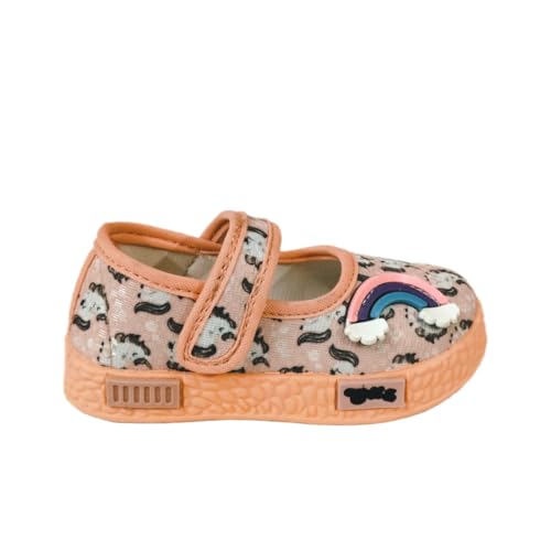 Coolz Girls Baby Fashion and Casual Ballerina Cute-1 for 1-4 yrs I Kids Shoes for Girls I (Peach, UK Footwear Size System, Toddler, Age Range, Medium, 18 Months, 24 Months)