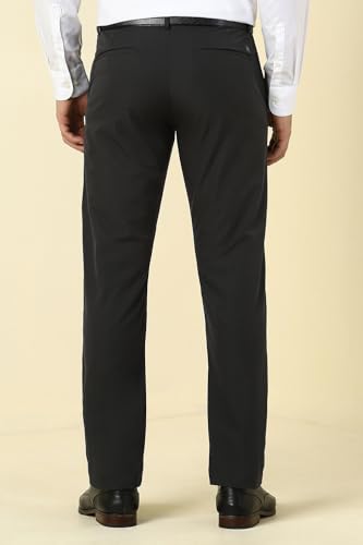 Allen Solly Men Black Solid Formal Trousers