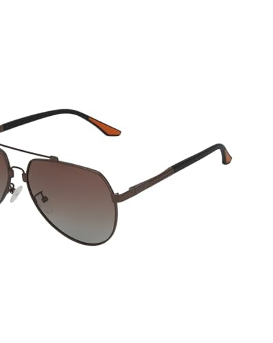 Carlton London Brown Toned with Polarised Lens Aviator Sunglass for mens
