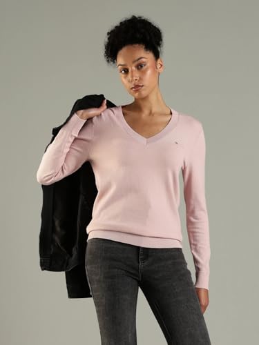 Tommy Hilfiger Regular Fit Cotton V-Neck Sweater