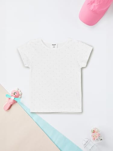 Max Girls Solid Pinafore Dress with T-Shirt(Pink_3-4 Y)
