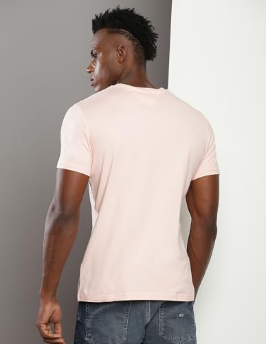 Tommy Hilfiger Mens Pink Color T-Shirt (XL)