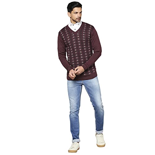 Raymond Dark Maroon Sweater (Size: 39)-RMWX01104-M8