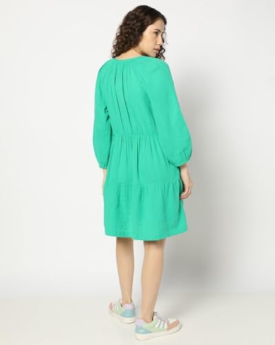 GAP Women's Cotton Classic Mini Casual Dress (442531458_Green