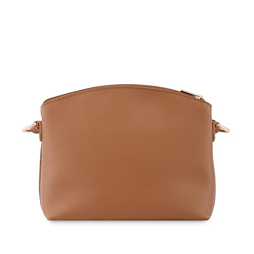 Fastrack Solid Sling Bag for Women, Girls and Ladies | Ladies Purse Handbag | with Adjustable Sling Straps and Zipper Closure Tan