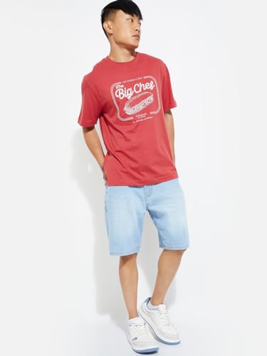 Max Men's Regular Fit T-Shirt (CABC25S505BT_RED