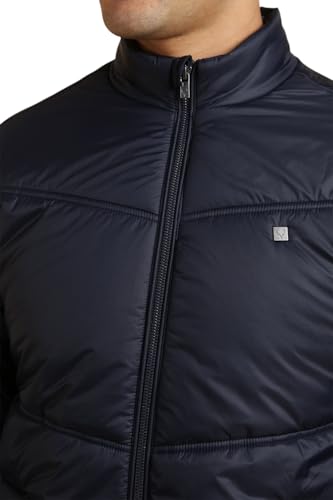 Allen Solly Men's A-Line Coat (ASJKMJBOFU25395_Navy
