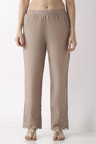 BIBA Women Nude Cotton Comfort Pants_XL