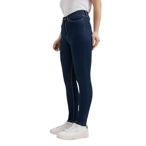 Pepe Jeans Women's Skinny Jeans (PL205145S648_Green Tinted Used
