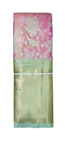 VFCollections Women's Kanchipuram Silk Pure Pattu Sarees With Blouse (VFC163-4)
