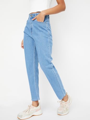 Max Women's Regular Jeans (MOMFITLBEPP_Light Blue