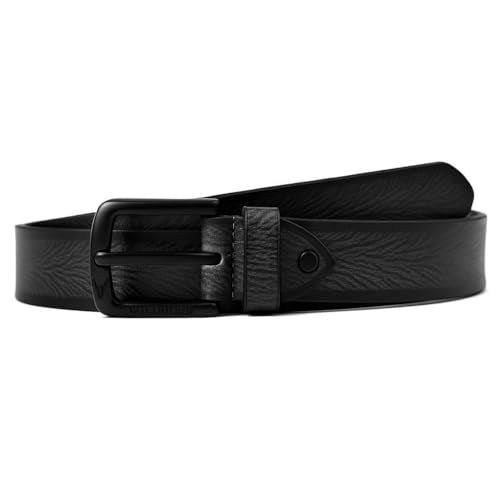 WildHorn Classic Genuine Leather Belt for Men - Stylish and Durable with Adjustable Fit (Black)