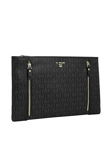 Da Milano Genuine Leather Black Clutch (1458S-B) (Small)